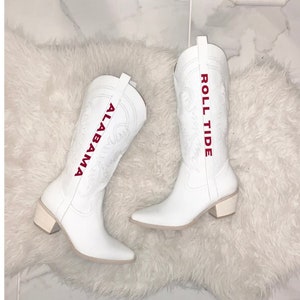 Botas vaqueras blancas para mujer cheap