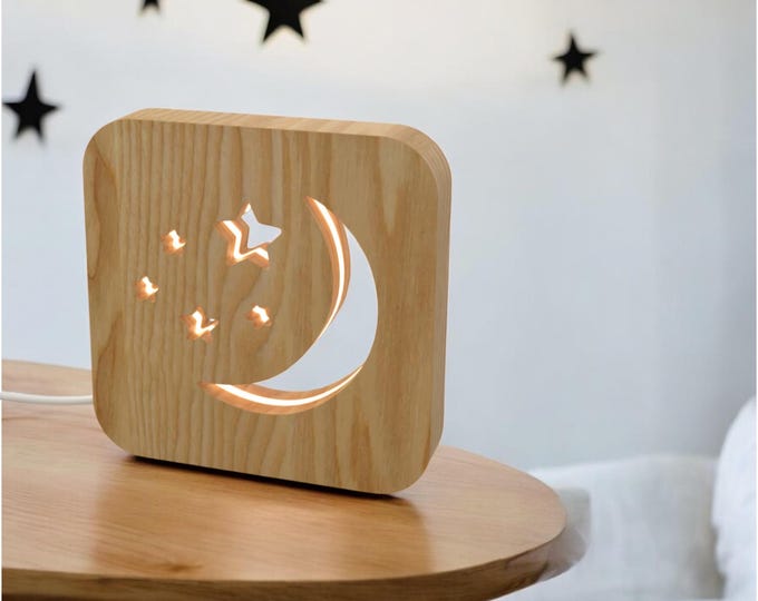3D Holzlicht aus Buche Night- Design (Dreamlight)XXL