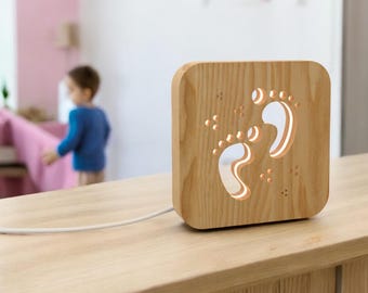 3D Holzlicht aus Buche First Step- Design (Dreamlight)XXL