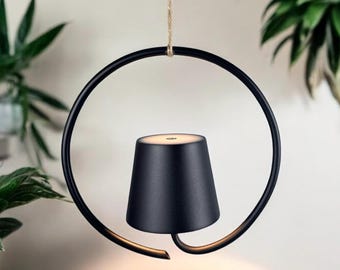 Floya - LED Dimmbare Pendelleuchte in schwarz mit Akku