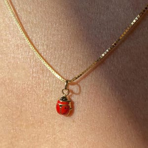14k Gold Mini Ladybug Charm