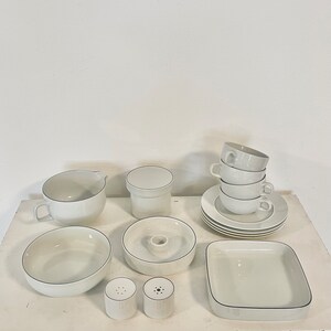 Royal Copenhagen mit century vintage BLÅKANT set with cups, plates, tray, salt&pepper, bowls and pitcher design from 1963 by Grethe Meyer image 3