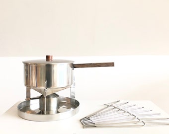 Cylinda Line fondue set by Peter Holmblad for Stelton - Danish mid century modern design