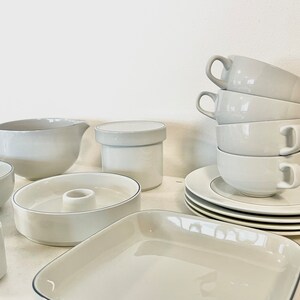 Royal Copenhagen mit century vintage BLÅKANT set with cups, plates, tray, salt&pepper, bowls and pitcher design from 1963 by Grethe Meyer image 5