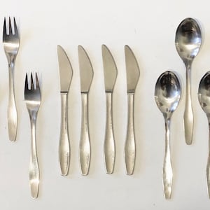 Set of Danish modernist DANA no. 58 cutlery in stainless steel design by Aage Helbig Hansen image 1