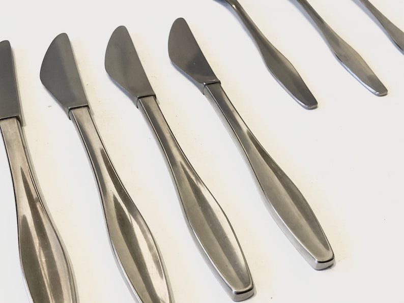 Set of Danish modernist DANA no. 58 cutlery in stainless steel design by Aage Helbig Hansen image 8