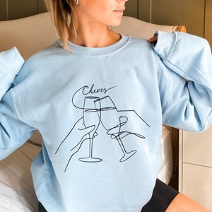 Baby blue crew neck sweater hotsell