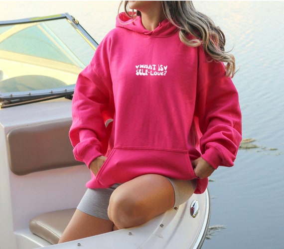 What is Self-love Hot Pink Retro Hoodie, Mental Health Hoodie