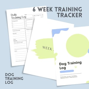 6-weekse hondentrainingsplanner: uitgebreide tracker (digitale download pdf)