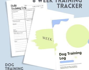 6-Week Dog Training Planner: Comprehensive Tracker (Digital Download PDF)