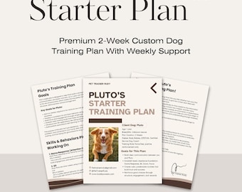 Custom 2-Week Dog Training Plan: Behavior Support & Coaching (PDF Downloadable Plan
