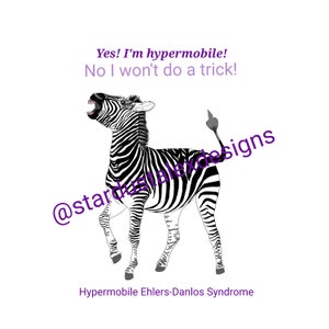 Hypermobile Ehlers-Danlos Syndrome Awareness Zebra