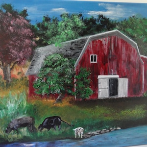 Old barn original art