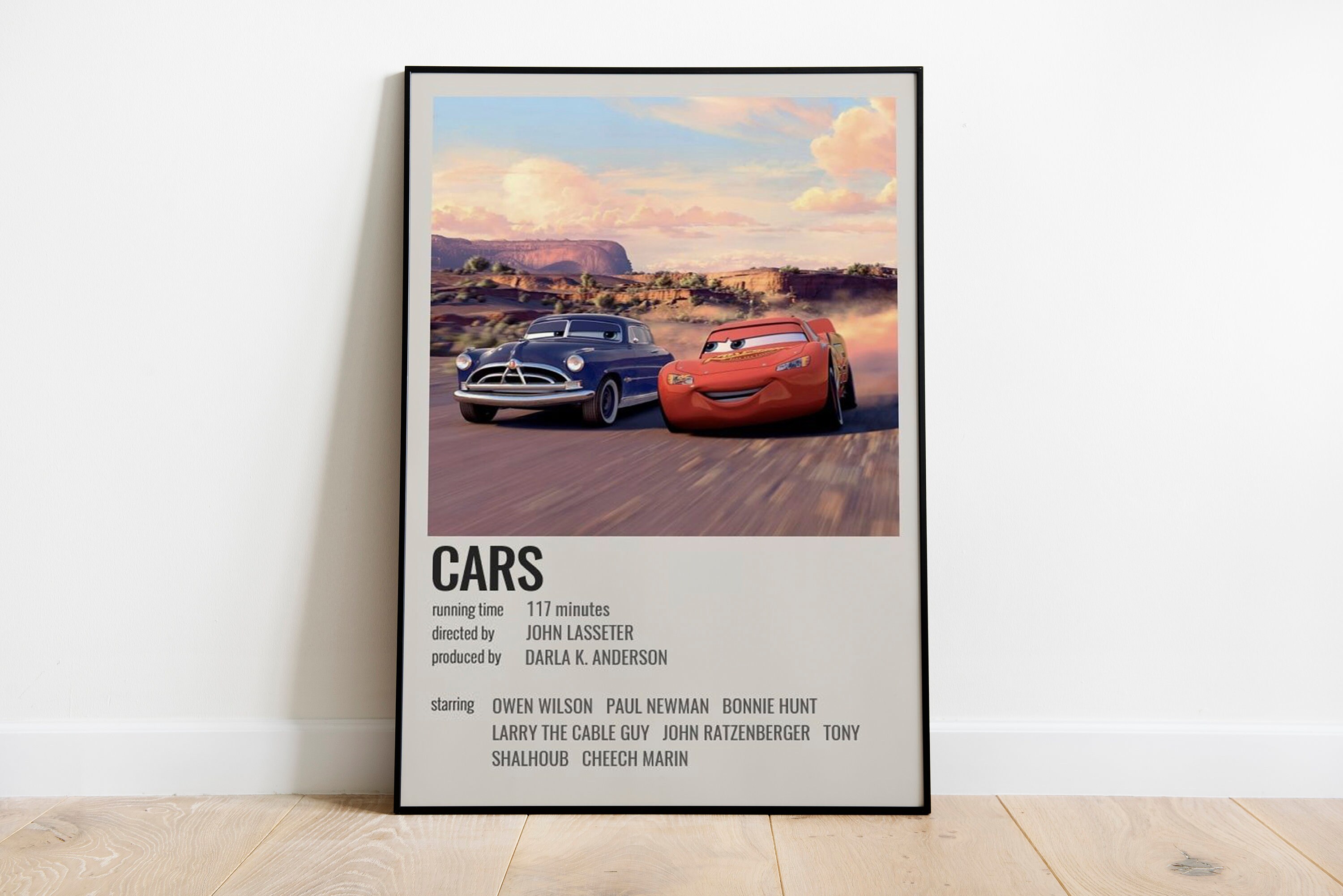 Cars Movie Poster Lightning McQueen Poster