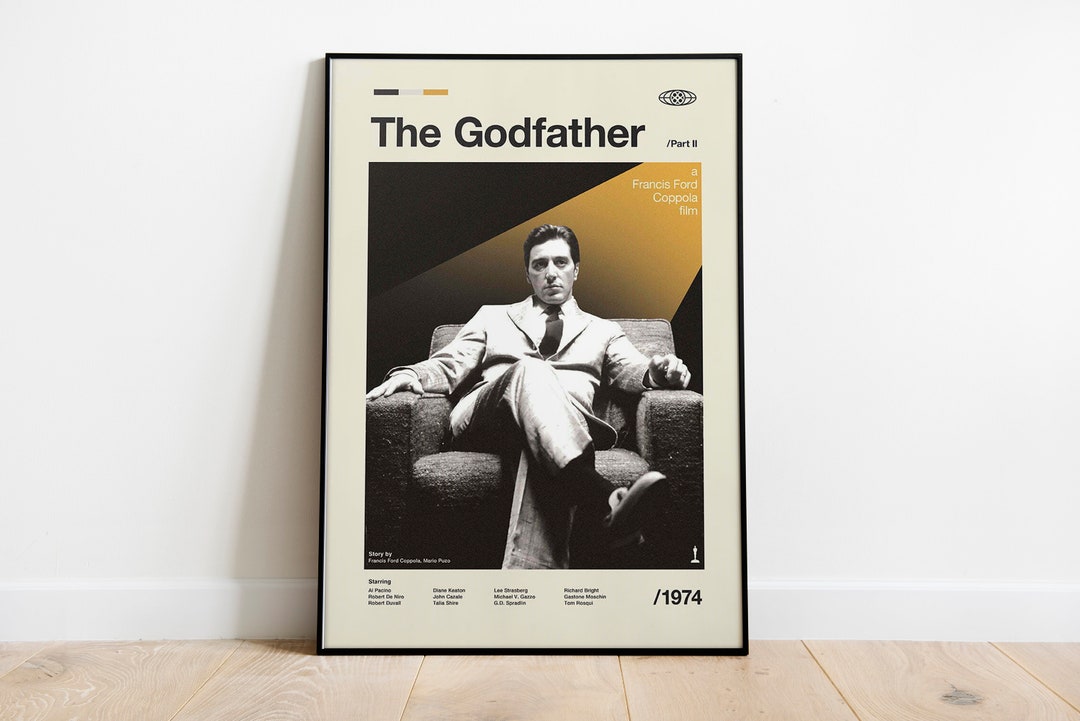 The Godfather 2 Movie Poster Modern Movie Poster Print Etsy