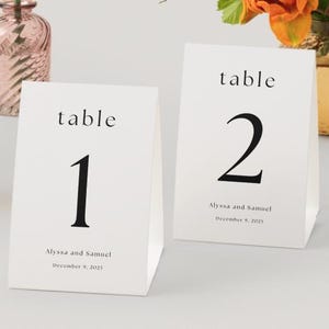 Minimalist Wedding Table Numbers • Editable Canva Template • Simple Modern Table Numbers • Digital Download • Printable Wedding Decor