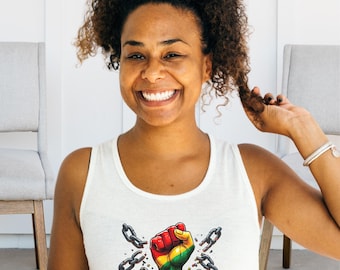 Breaking Every Chain Unisex  Tank Tops, Black American Tank Top, Black Culture Gift