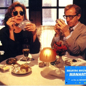 Woody Allen Diane Keaton Lobby Cards Mistero dell'omicidio di Manhattan