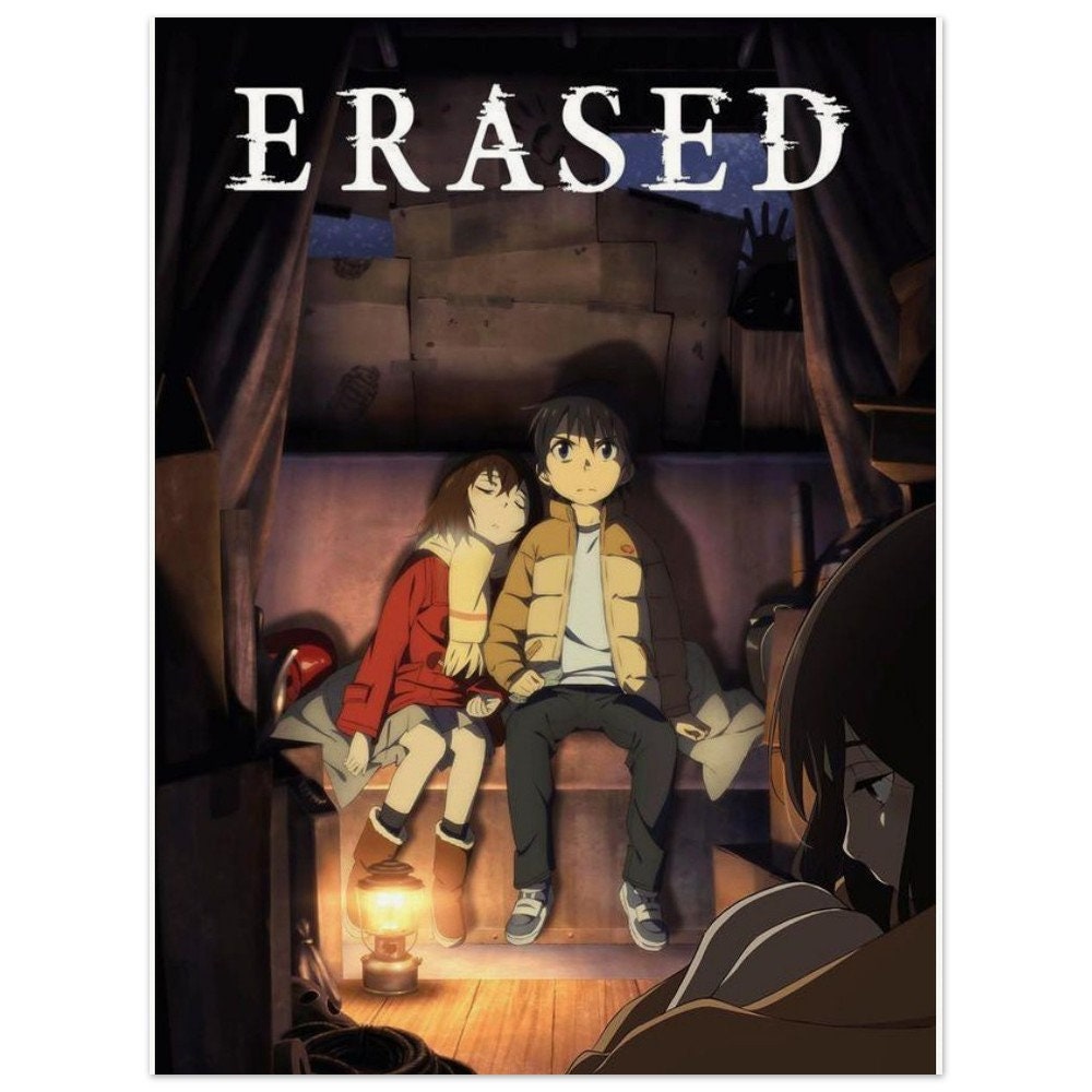 Erased Anime Stickers for Sale