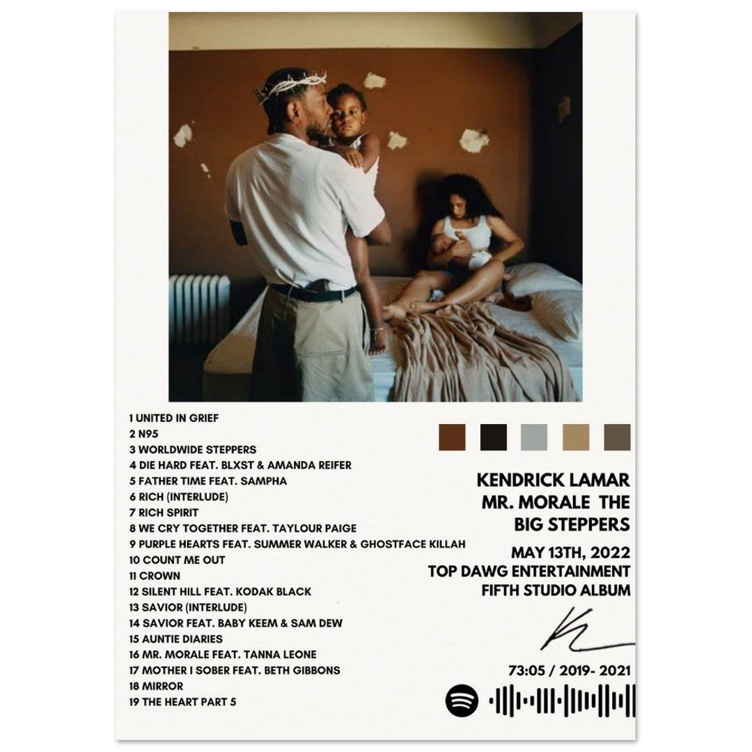 Kendrick Lamar Album Cover Art Custom Spotify Code Poster - Etsy