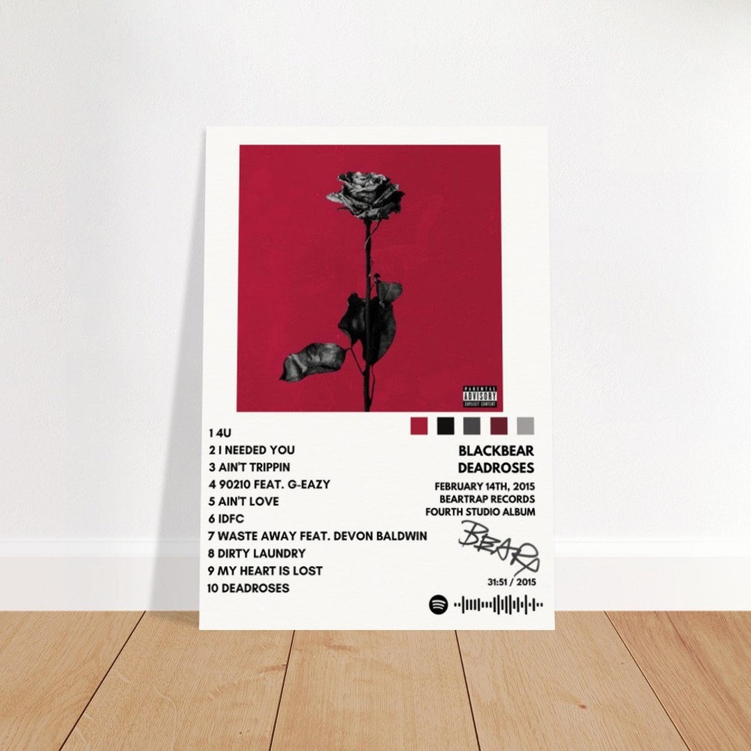 Blackbear Deadroses Album Cover Art Print Custom Spotify Etsy