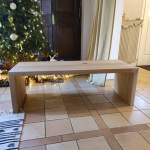 Solid oak coffee table