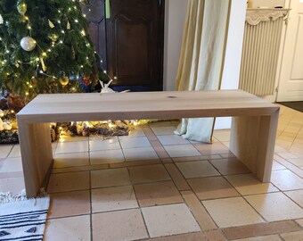 Mesa de centro de roble macizo