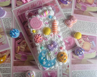 Kawaii Ice Cream Decoden-telefoonhoesje, aangepaste snoepbedels