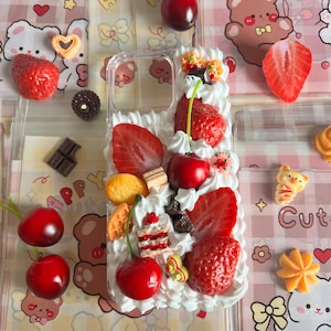 Decoden Phone Case, Kawaii Strawberry, Cherry Phone Case. For any phone model.