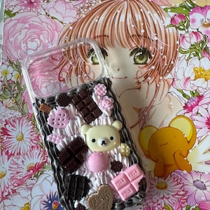 Decoden Phone Case, Cute Resin Charms, Coquette Pink Bow, FOR ANY PHONE