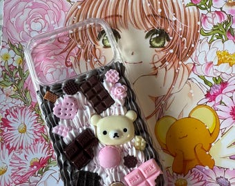 Decoden Phone Case, Cute Resin Charms, Coquette Pink Bow, FOR ANY PHONE