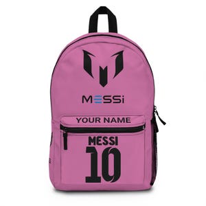 Personalized Messi Backpack, Soccer Fan Gift, Custom Football Bag, Sports Travel Backpack, Messi Fan Gear, Birthday Gift for Him