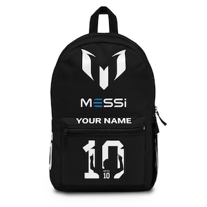 Personalized Messi Backpack, Soccer Fan Gift, Custom Football Bag, Sports Travel Backpack, Messi Fan Gear, Birthday Gift for Him