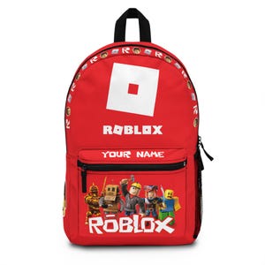Personalisierter Roblox Rucksack | Personalisierter Namensrucksack im Robux Design | Sicher & Bequem für die Schule | Perfektes Geschenk für Roblox Fans