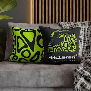 Lando Norris F1 Pillowcase, McLaren Racing Pillow, Formula 1 Fan Gift, Race Car Bedroom Decor, F1 Memorabilia, Christmas Gift
