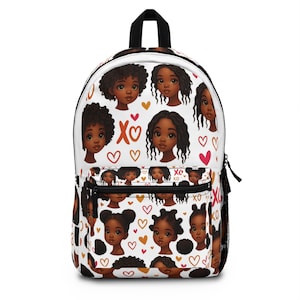 Beautiful Black Girl Backpack | African American Girl School Bag | Black Girl Magic Backpack | Cute Girls Backpack Gift