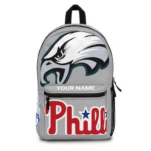 Personalized Philadelphia Sports Teams Backpack, Sports Fan Gear, Philadelphia Eagles, 76ers & Phillies