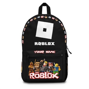 Personalisierter Roblox Rucksack | Personalisierter Namensrucksack im Robux Design | Sicher & Bequem für die Schule | Perfektes Geschenk für Roblox Fans