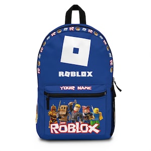Personalisierter Roblox Rucksack | Personalisierter Namensrucksack im Robux Design | Sicher & Bequem für die Schule | Perfektes Geschenk für Roblox Fans