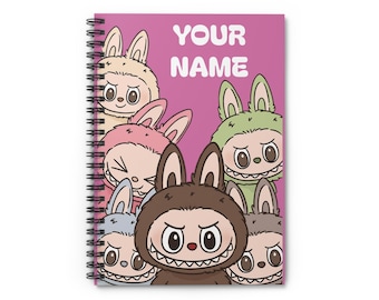 Custom Labubu Notebook - Personalized Lubabu Gift - Cute & Practical, Perfect for Sketching, Journaling - Gifting on Birthdays and Holidays