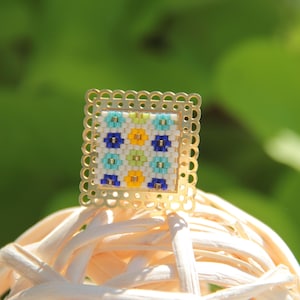 Handmade Woven Mustard Seed, Stainless Steel Band Ring, Traditional Colombian Wearable Art