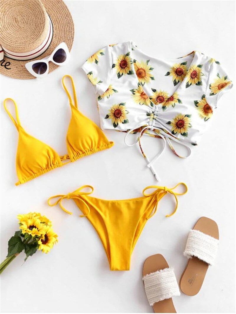 Sunflower Zaful Bathers Sunflower Swimsuit Canada