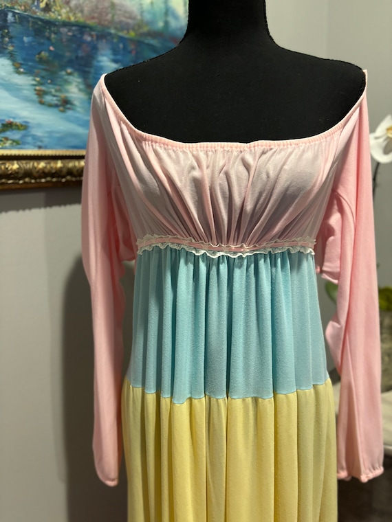 Boho Pastel Vintage Gown - image 5