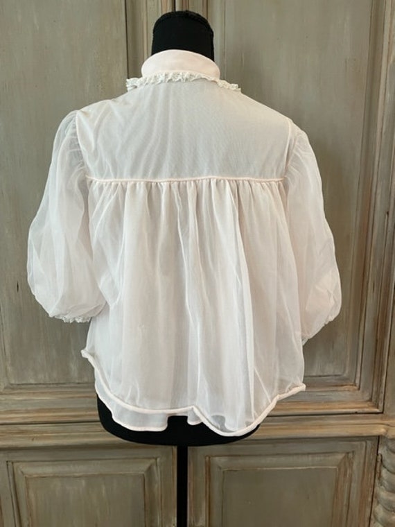 Pale Pink Vintage Bed Jacket - image 2