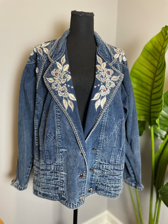 Nina Collection Vintage Bling Denim Jacket