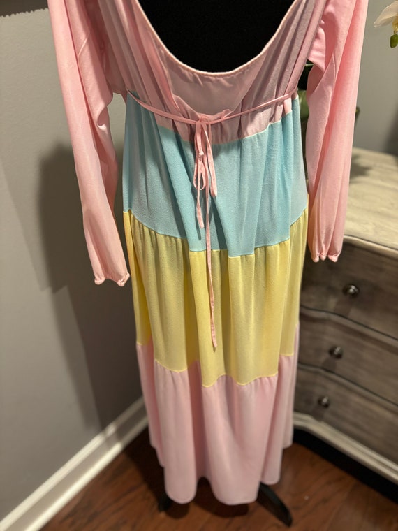 Boho Pastel Vintage Gown - image 4