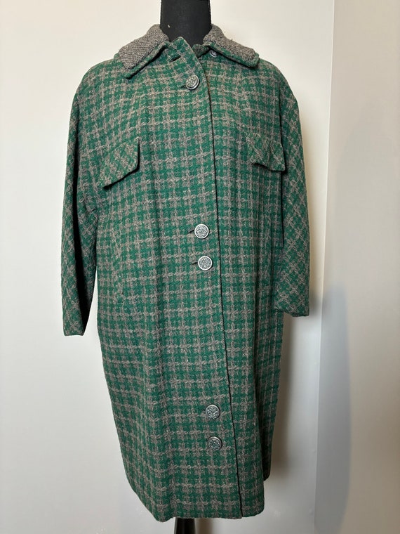 Beautiful Vintage Green and Gray Coat