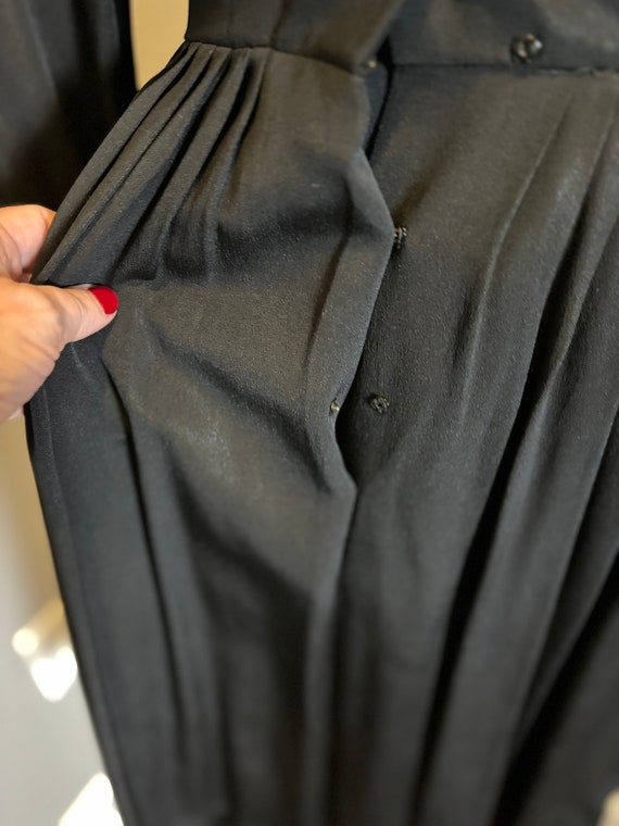 50's Black Cocktail Dress - image 3