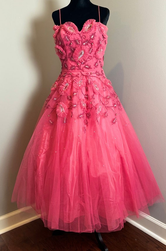 Beautiful 50s Pink Party Dress