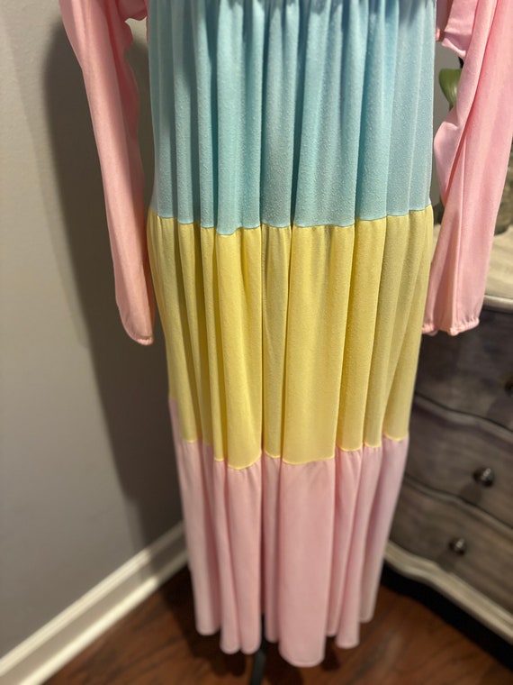 Boho Pastel Vintage Gown - image 3